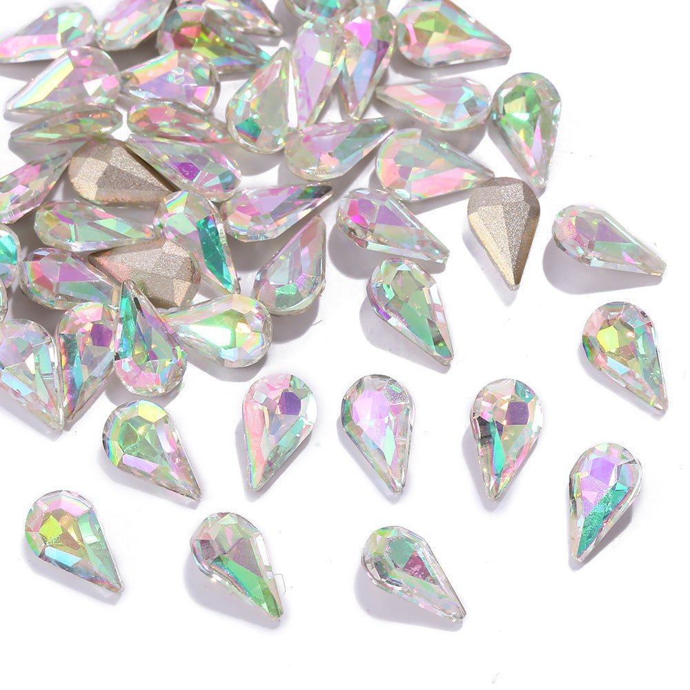 New Water Drop Pointed Bottom Transparent Manicure Jewelry DIY Clothing Phone Case Diamond Decorations Nail Patch Nail Ornament New Water Drop Pointed Bottom Transparent Manicure Jewelry DIY Clothing Phone Case Diamond Decorations Nail Patch Nail Ornament